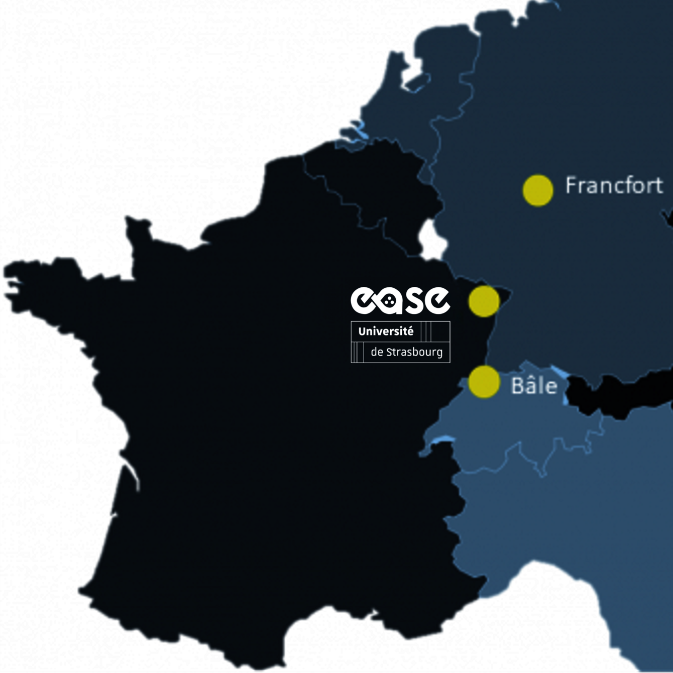 carte minimaliste Europe pour situer EASE